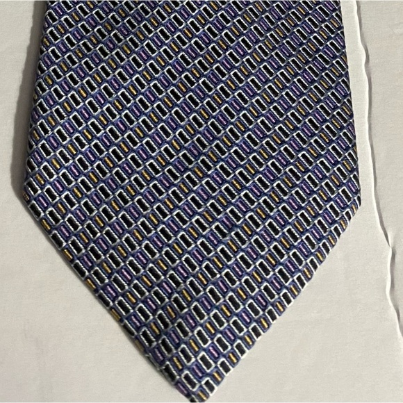 EUC JOHN W NORDSTROM Tie, 100% Beta Silk, Geometric, Handmade in Italy, Italian - Picture 7 of 10